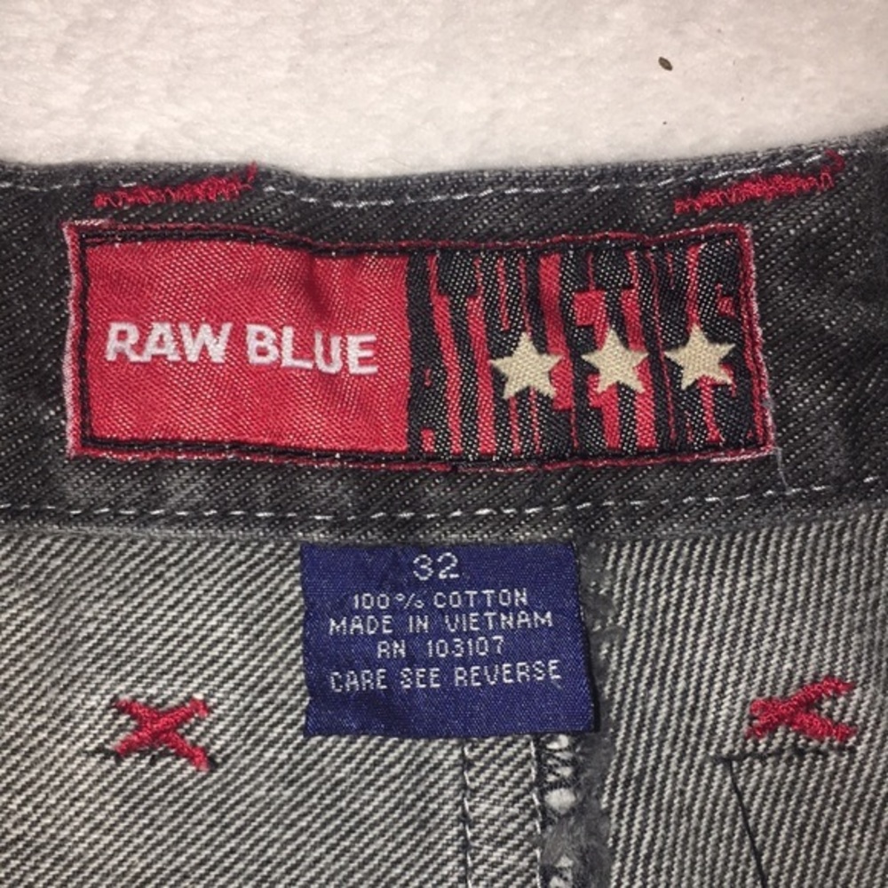 Raw Blue Patch Jean Shorts - Picture 3 of 5